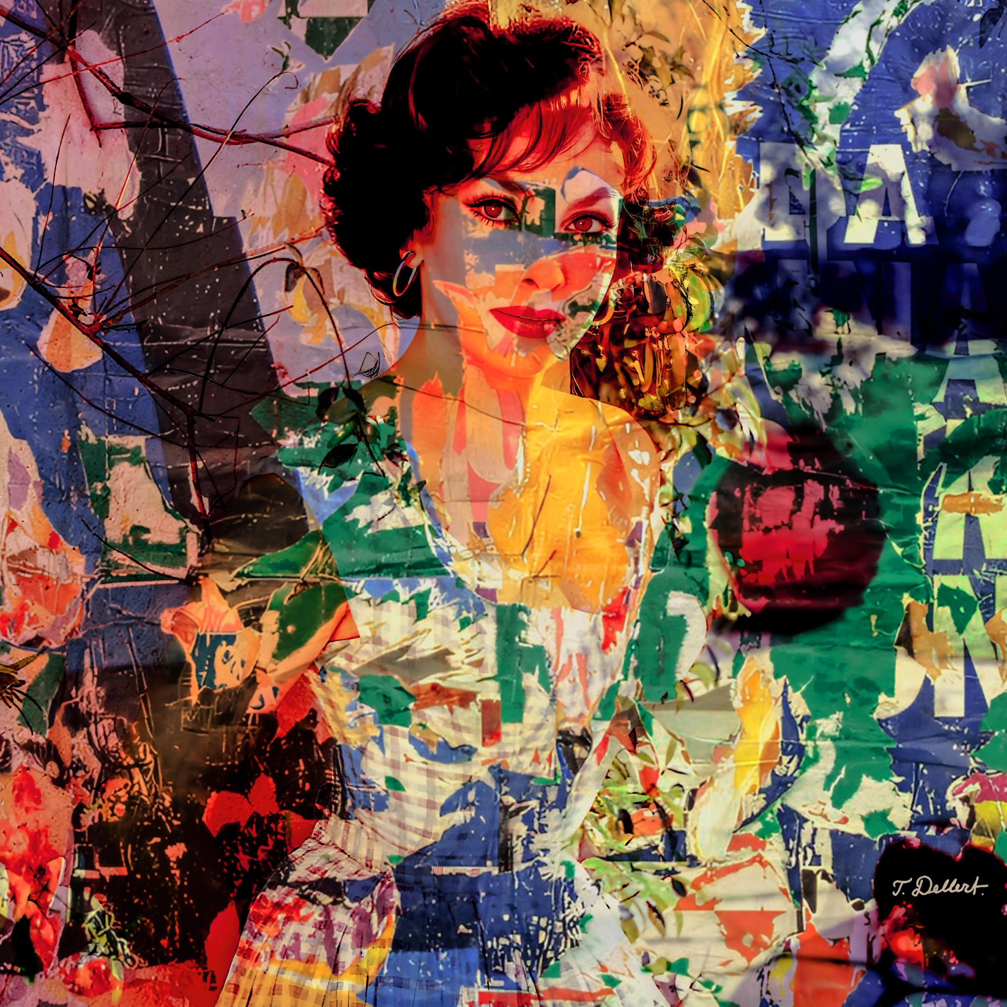 Portrait of Gina  1960s art jpg